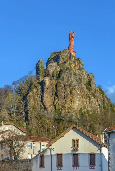 Staty av Notre-Dame de France, Le Puy-en-Velay, Frankrike — Stockfoto