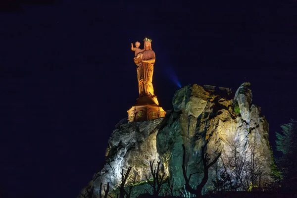 Standbeeld van Notre-Dame de France, Le Puy-en-Velay, Frankrijk — Stockfoto