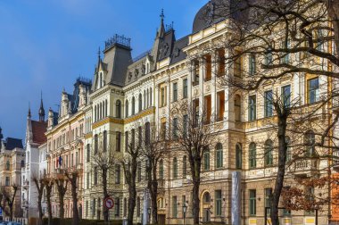 Riga, Letonya 'daki Elizabetes caddesinde güzel evler