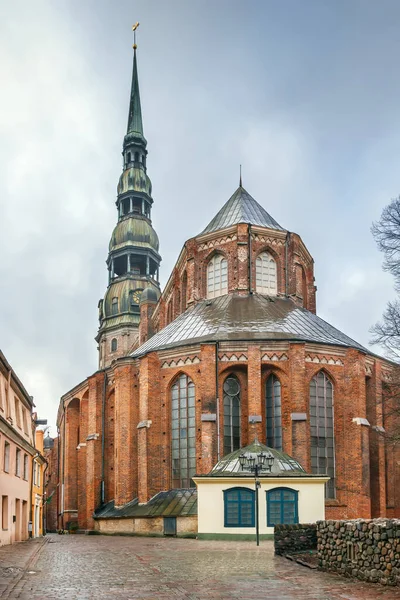Церковь Святого Петра Лютеранская Церковь Риге Столице Латвии — стоковое фото