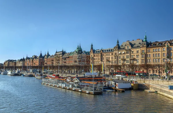Blick Auf Strandvagen Von Djurgarden Stockholm Schweden — Stockfoto