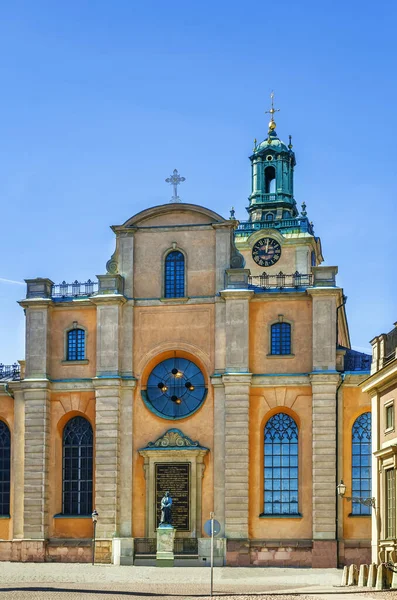 Nicholas Kilisesi Sveç Başkenti Stockholm Bulunan Gamla Stan Deki Eski — Stok fotoğraf