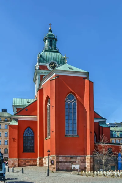 야고보 Saint Jamess Church 스웨덴 스톡홀름에 교회이다 — 스톡 사진