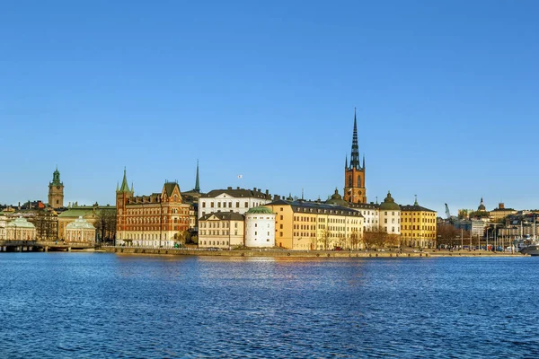 Widok Riddarholmen Ratusza Sztokholmie Szwecja — Zdjęcie stockowe