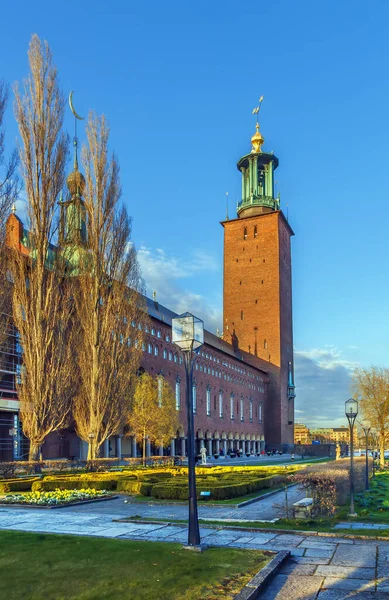 Het Stadhuis Van Stockholm Het Gebouw Van Gemeenteraad Van Stockholm — Stockfoto