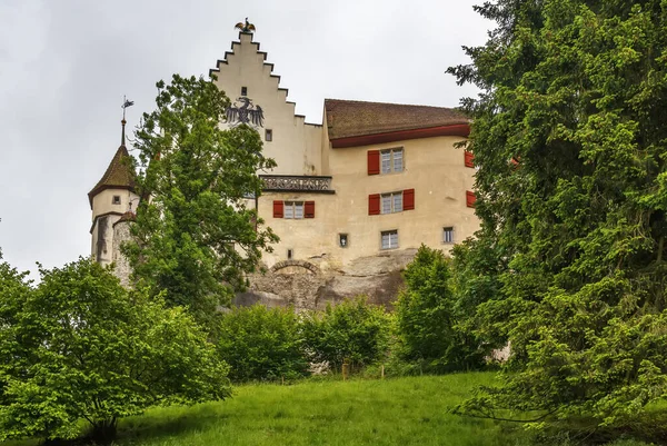 Kasteel Lenzburg Een Kasteel Het Kanton Aargau Zwitserland Boven Het — Stockfoto