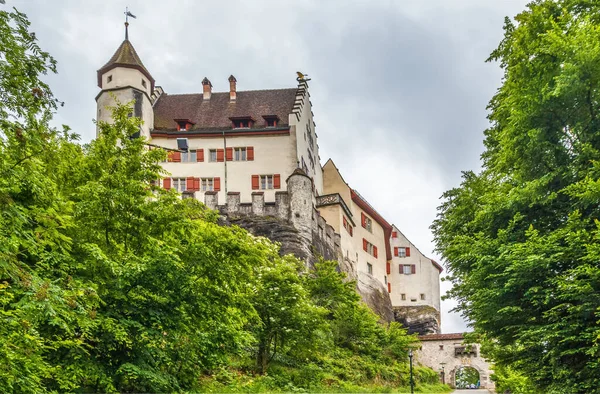 Lenzburg Slott Ett Slott Som Ligger Ovanför Den Gamla Delen — Stockfoto