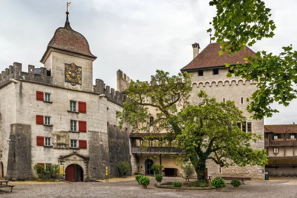 Bastión Oriental Castillo Lenzburg Fue Construido 1646 Suiza — Foto de Stock