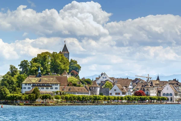 Pohled Rapperswil Jezera Surich Švýcarsko — Stock fotografie