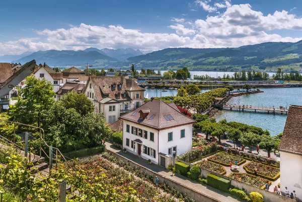 Vista Del Lago Rapperswil Zurich Desde Las Murallas Del Castillo — Foto de Stock