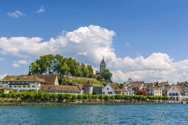 Pohled Rapperswil Jezera Surich Švýcarsko — Stock fotografie
