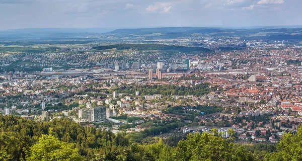 Sviçre Uetliberg Dağından Zürih Panoramik Manzarası — Stok fotoğraf