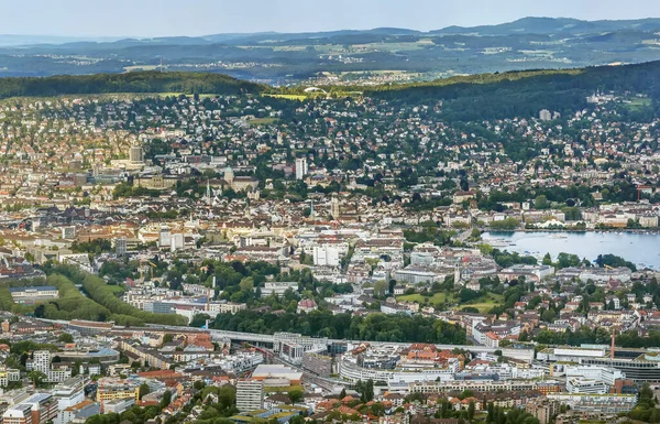 Sviçre Uetliberg Dağından Zürih Manzarası — Stok fotoğraf