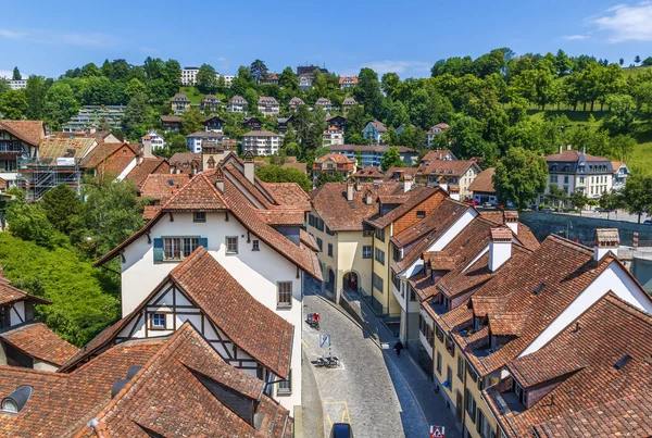 Aerial View Roofs Historic Houses Bern Old Town Switzerland — Stock Photo, Image