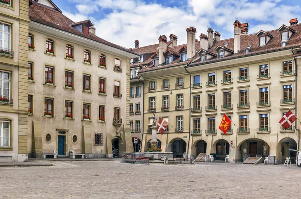 Platz Mit Historischen Häusern Der Innenstadt Von Bern Schweiz — Stockfoto