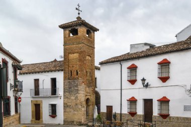 St. Sebastian Minaret kilisenin çan kulesi olarak kullanıldı, Ronda, İspanya