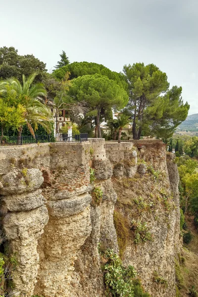 Vue Rocher Dans Ville Ronda Espagne — Photo