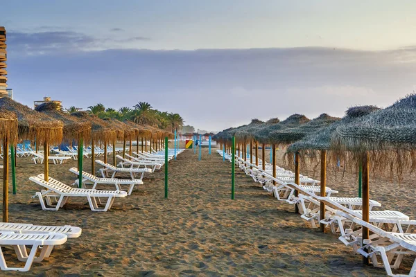 Pláž Resortu Torremolinos Španělsko — Stock fotografie