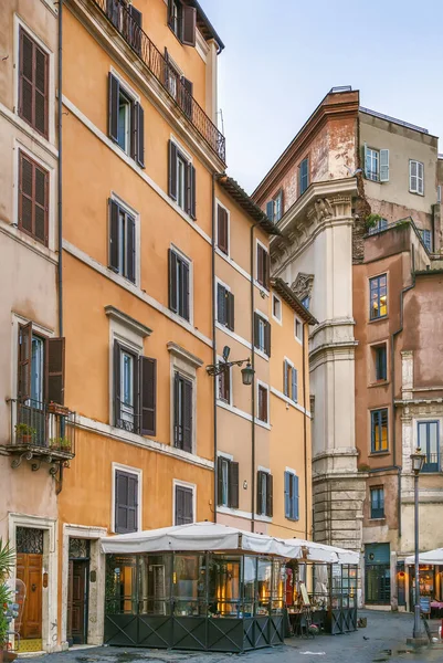 Straße Mit Historischen Häusern Der Altstadt Von Rom Italien — Stockfoto