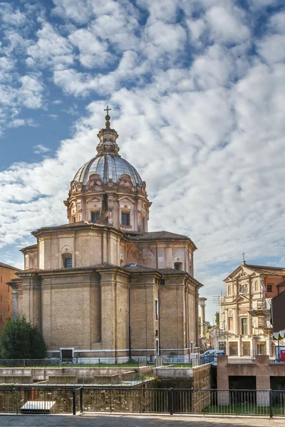 Santi Luca Martina Był Wczesnośredniowiecznym Kościołem Ale Został Przebudowany 1635 — Zdjęcie stockowe