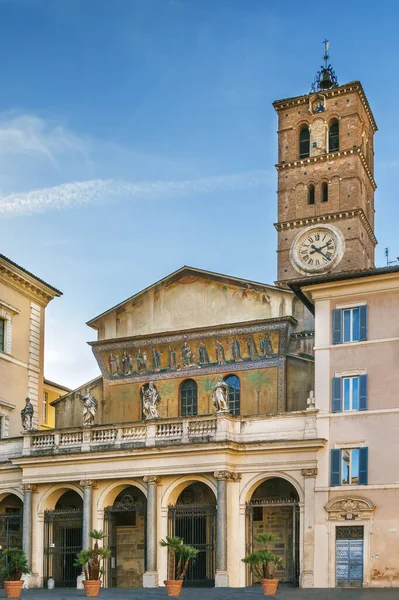 Onze Lieve Vrouwebasiliek Trastevere Een Van Oudste Kerken Van Rome — Stockfoto