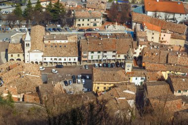 San Marino manzaralı Piazza Grande yukarıdan