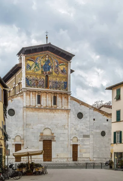 Basilica San Frediano Романська Церква Лукці Італія — стокове фото