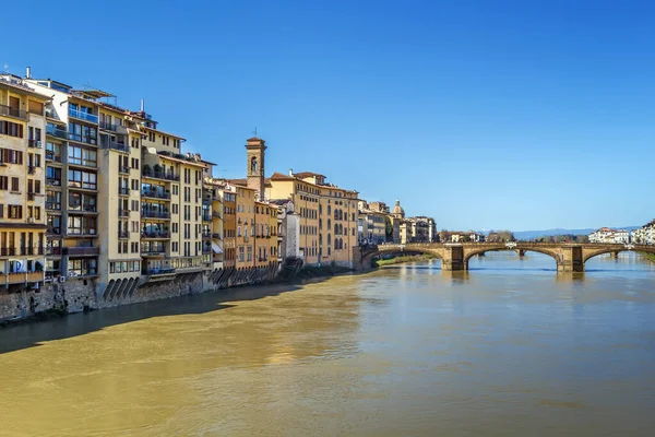 Embankment Arno River Ponte Alle Grazie フィレンツェ イタリア — ストック写真