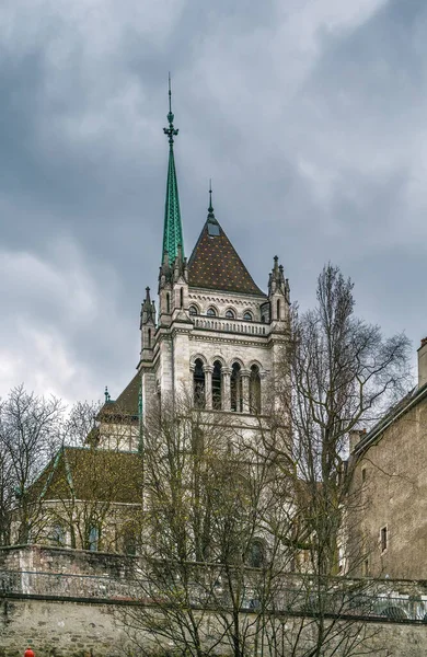 Pierre Cathedral Egy Katedrális Genf Svájc — Stock Fotó