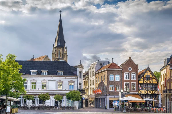 Uitzicht Marktplein Sittard Met Historische Huizen Nederland — Stockfoto