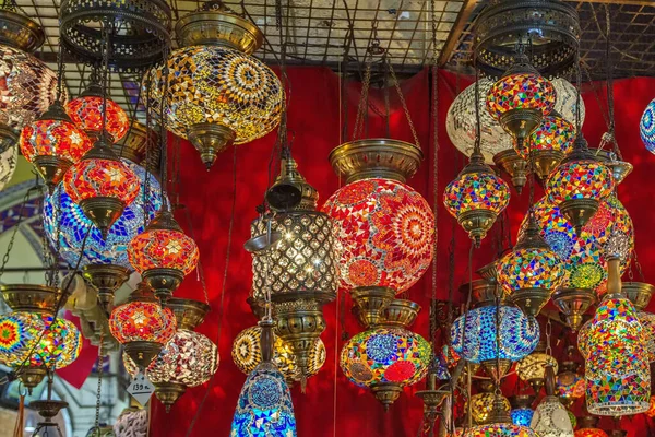 Turkish Lamps Sale Grand Bazaar Istanbul Turkey — Stock Photo, Image