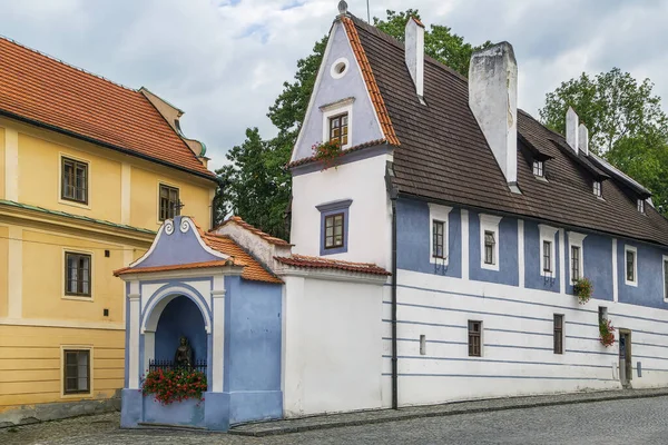 Gata Med Historiska Hus Cesky Krumlov Centrum Tjeckien — Stockfoto