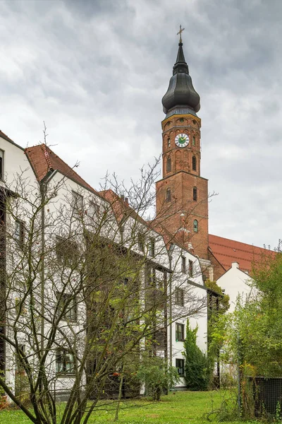 Pohled Gotickou Baziliku Jakuba Straubingu Německo — Stock fotografie