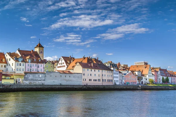 德国多瑙河的雷根斯堡历史中心全景 — 图库照片