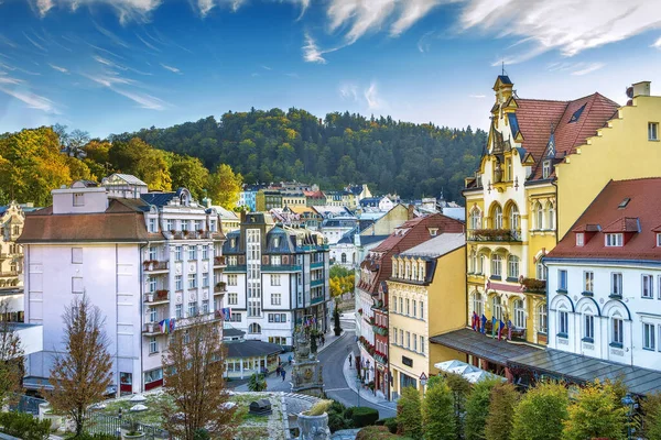 Karlovy Vary Şehir Merkezi Çek Cumhuriyeti — Stok fotoğraf