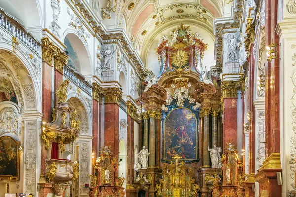 Kyrkan Ignatius Byggdes Tidig Barockstil Prag Tjeckien Interiör — Stockfoto