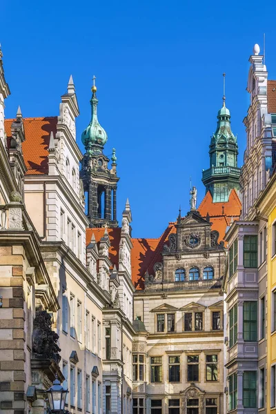 Drážďanský Hrad Nebo Královský Palác Jednou Nejstarších Staveb Drážďanech Německo — Stock fotografie