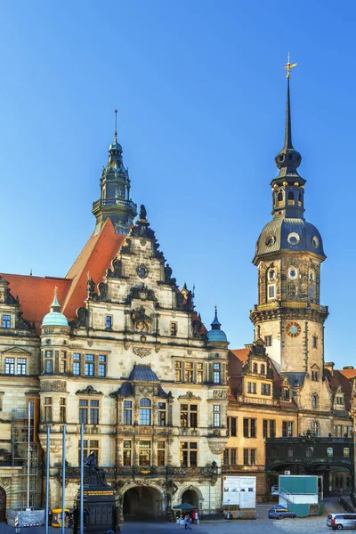 Georgentor Schlossplatz Plaza Del Castillo Dresde Sajonia Alemania —  Fotos de Stock