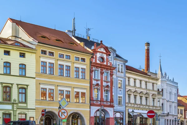 捷克共和国Litomerice主要广场上的历史建筑 — 图库照片