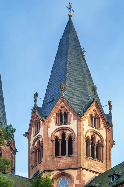 Kirche Marien Gelnhausen Zeigt Sowohl Romanische Als Auch Gotische Bauelemente — Stockfoto