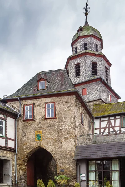 Torre Del Cancello Nel Centro Braunfels Assia Germania — Foto Stock