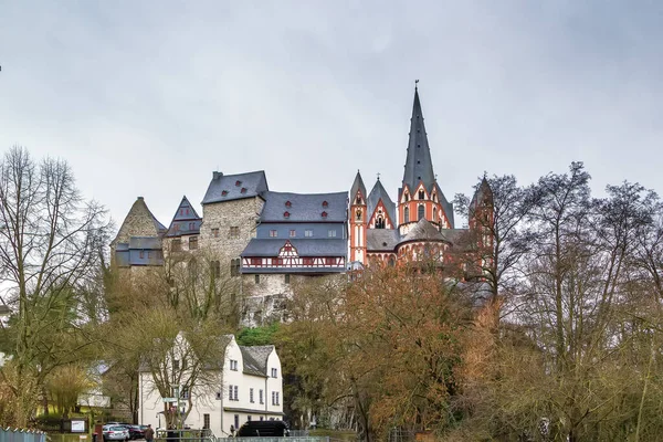 Veduta Della Cattedrale Del Castello Limburgo Dal Fiume Lahn Germania — Foto Stock