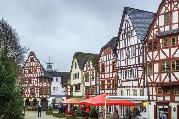 Straße Mit Fachwerkhäusern Der Limburger Altstadt — Stockfoto