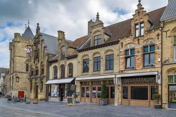 Historische Huizen Aan Het Veurne Marktplein België — Stockfoto