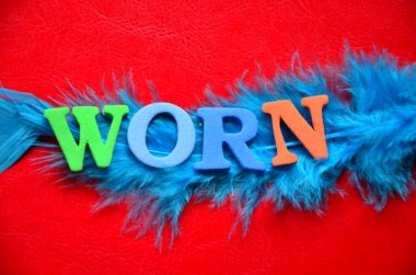 soyut üzerine kelime yazma metni