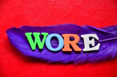 kelime - renkli soyut arkaplan