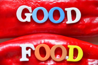 Soyut arkaplanda kırmızı kelime