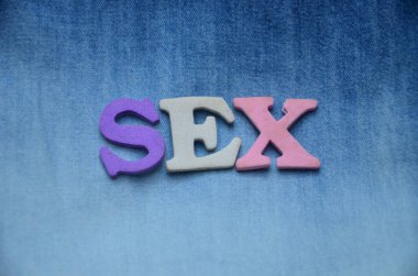 bir arka plan üzerinde kelime seks