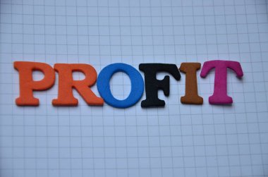 3 d render of profit concept