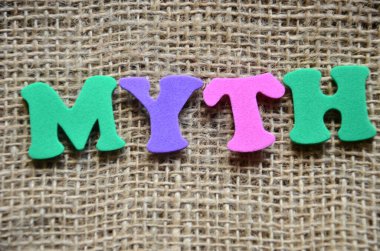 Soyut renkli bir arkaplanda yanlış sözcük